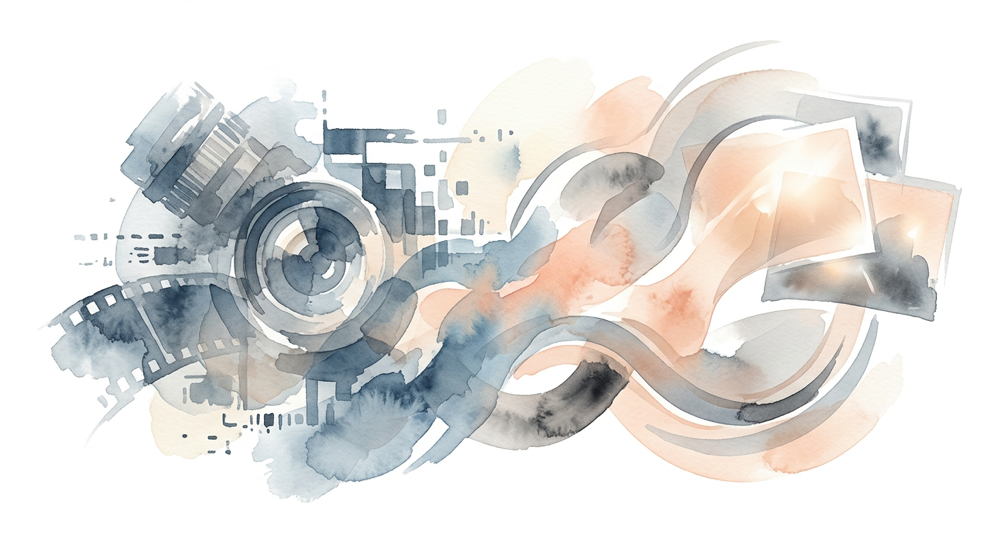 Abstrakte Darstellung der digitalen Transformation in der Fotografie