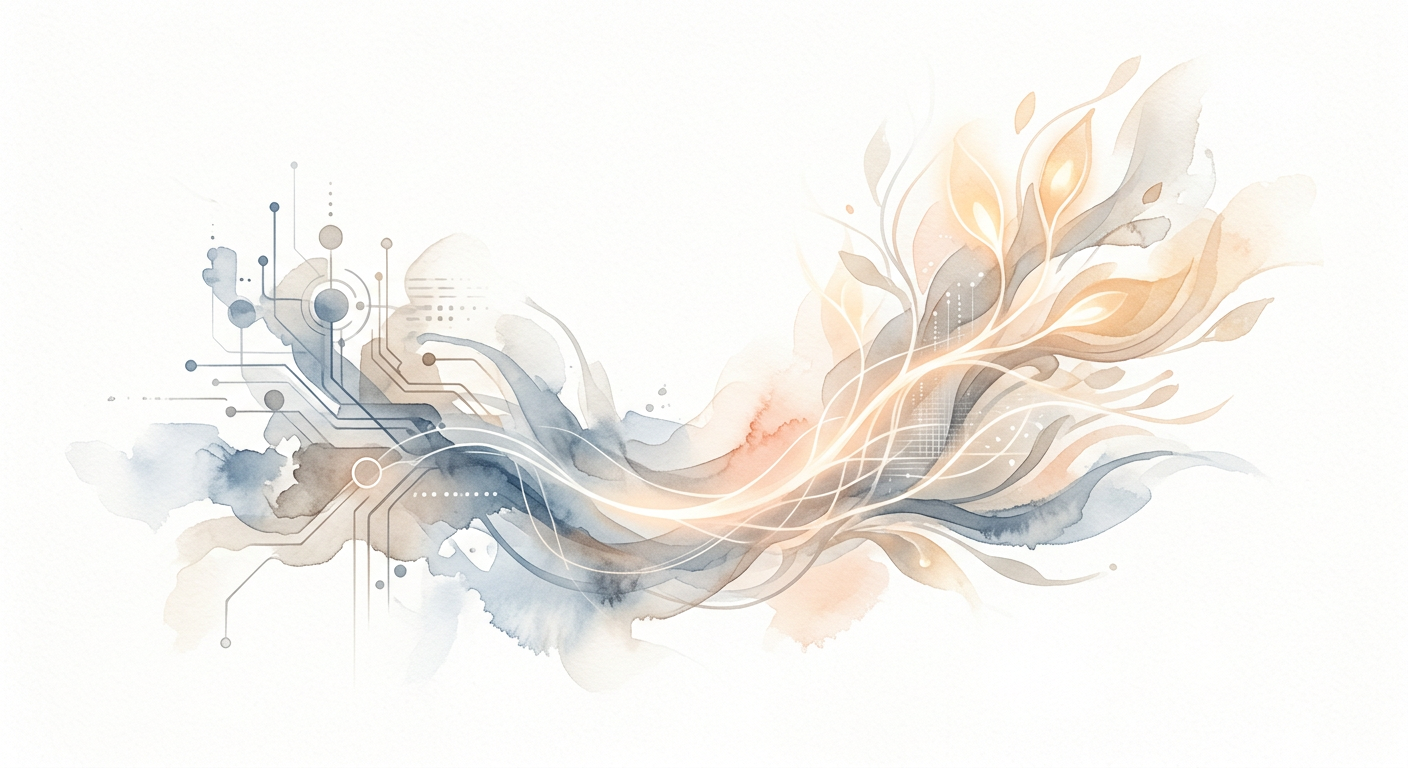 Abstrakte Repräsentation von KI und digitalem Branding