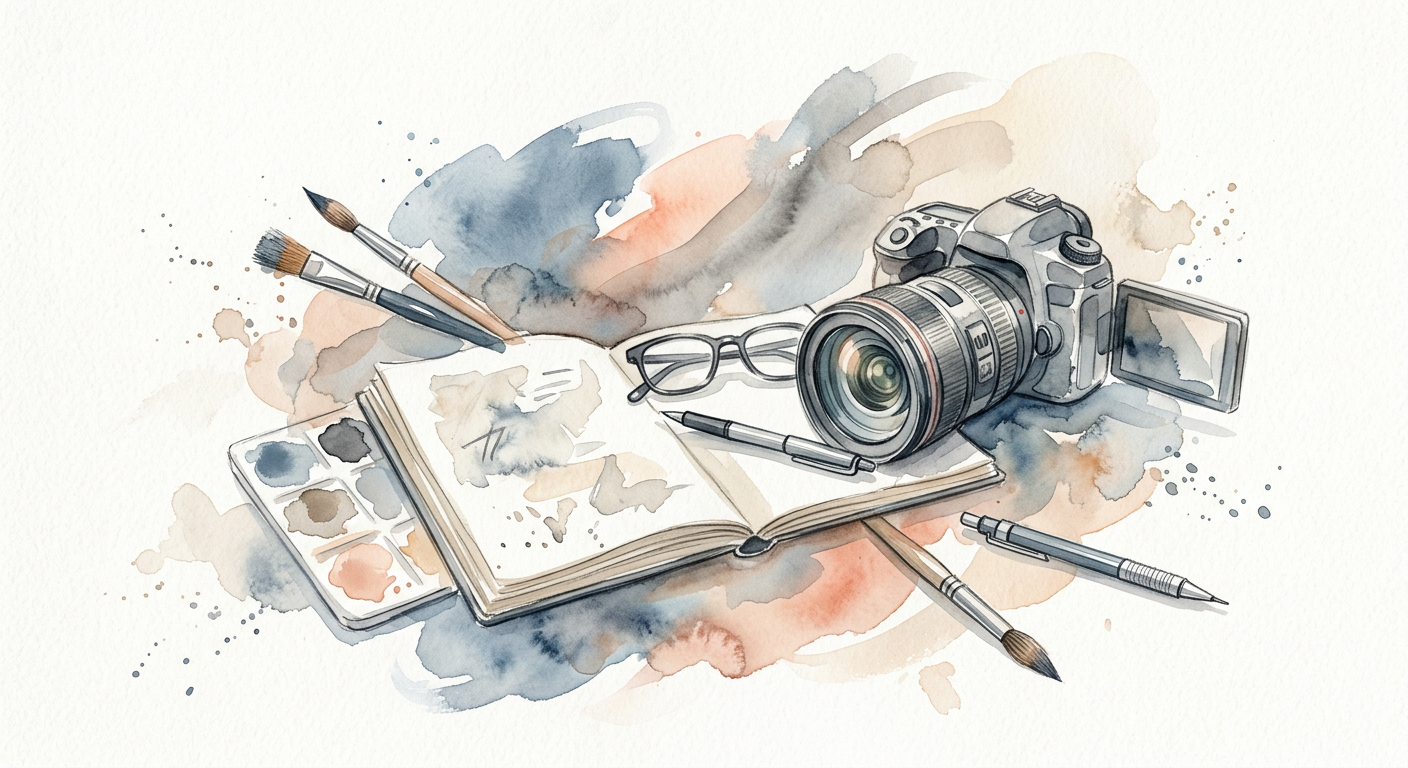 Kreative Werkzeuge, fließende Komposition